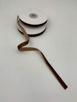 Стрічка зі штучного оксамиту Коричнева 1 см/9 см - Бавовняні стрічки