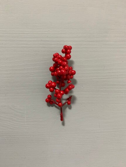 Штучні ягідки без стебла, червоні матові 11 см. F1. - Штучні ягоди та плоди