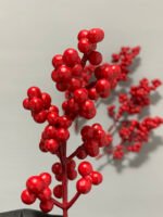 Штучні ягідки без стебла, червоні матові 11 см. F1. - Штучні ягоди та плоди