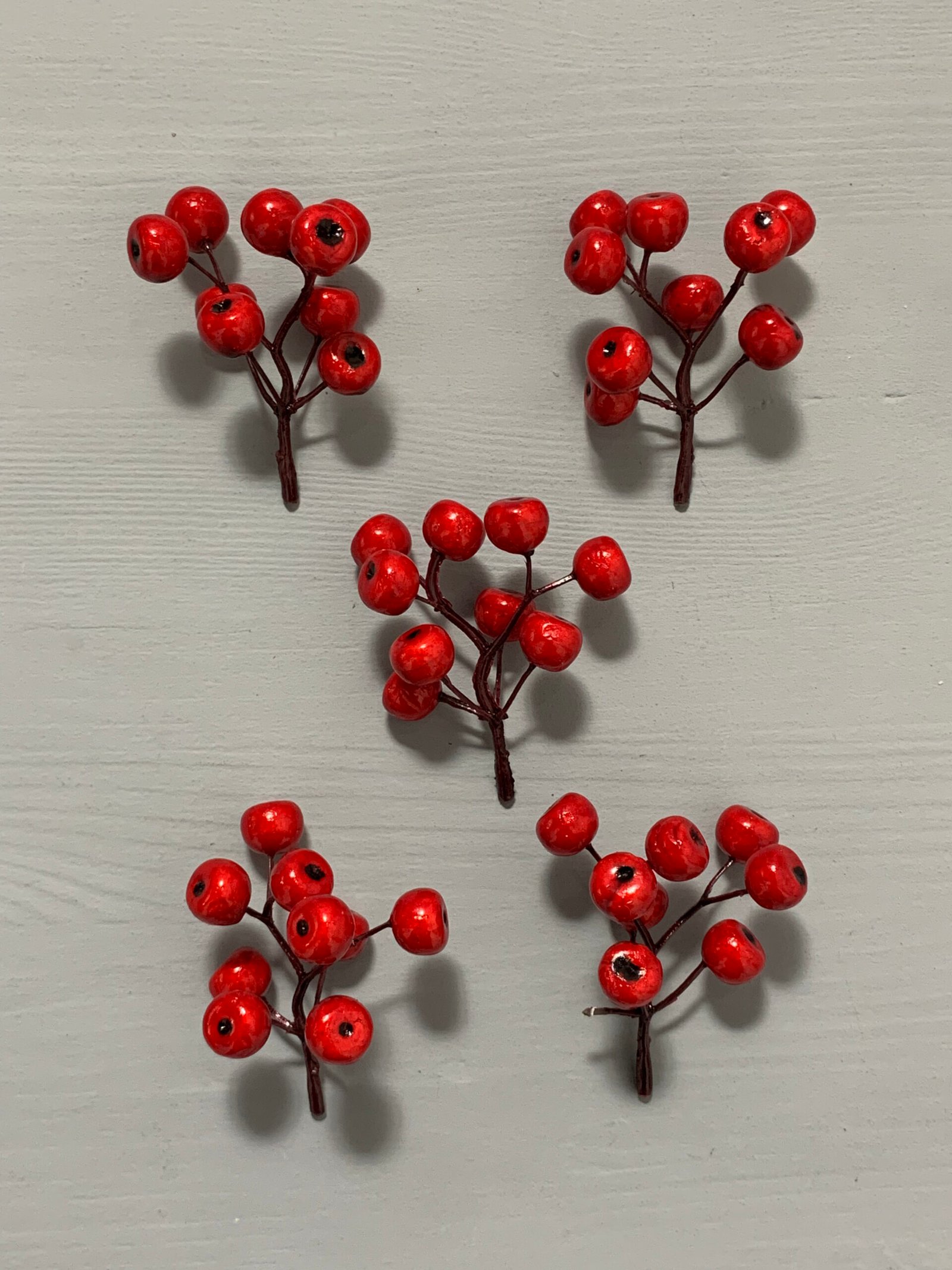 Штучні ягідки горобини без стебла, 8-9 шт червоні 7 см. F17. - Штучні ягоди та плоди Штучні ягідки горобини без стебла, 8-9 шт червоні 7 см. F17. - Штучні ягоди та плоди