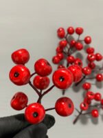 Штучні ягідки горобини без стебла, 8-9 шт червоні 7 см. F17. - Штучні ягоди та плоди