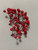 Штучні ягідки без стебла, червоні 9 шт, 4,5 см. F16. - Штучні ягоди та плоди
