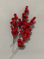Штучні ягідки на стеблі червоно-чорні h20. Н5. - Штучні ягоди та плоди