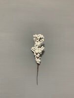 Штучні ягідки на коричневому стеблі білі 18 см. 10-8. - Штучні ягоди та плоди