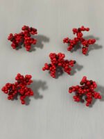 Штучні ягідки без стебла, червоно-чорні 3 гілки, 5 см. C2. - Штучні ягоди та плоди