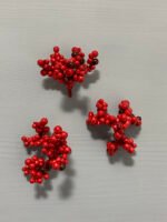 Штучні ягідки без стебла, червоно-чорні 3 гілки, 5 см. C2. - Штучні ягоди та плоди