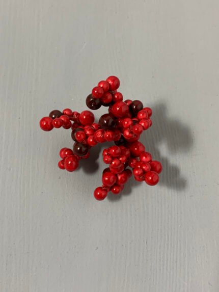 Штучні ягідки без стебла, червоно-чорні 3 гілки, 5 см. C2. - Штучні ягоди та плоди