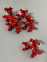 Штучні ягідки без стебла, червоно-чорні 3 гілки, 5 см. C2. - Штучні ягоди та плоди