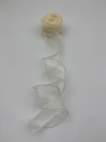 Стрічка з органзи айворі 4 см х 9 м - Бавовняні стрічки