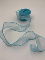 Стрічка з органзи блакитна 4 см х 9 м - Бавовняні стрічки