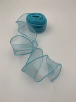 Стрічка з органзи блакитна 4 см х 9 м - Бавовняні стрічки