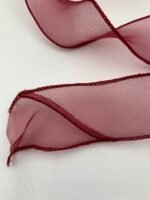 Стрічка з органзи бордова 4 см х 9 м - Бавовняні стрічки