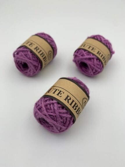 Мотузка джутова трьохниткова, бузкова, 0,2 мм, 10 метрів - Мотузки для декору