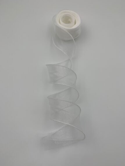 (Копія)Стрічка з органзи айворі 4 см х 9 м - Бавовняні стрічки