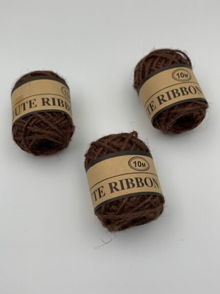 Мотузка джутова трьохниткова, коричнева, 0,2 мм, 10 метрів - Мотузки для декору