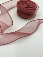 Стрічка з органзи рожево-лілова 4 см х 9 м - Бавовняні стрічки