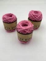 Мотузка джутова трьохниткова, рожева, 0,2 мм, 10 метрів - Мотузки для декору