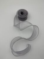 (Копія)Стрічка з органзи сіро-фіолетова 4 см х 9 м - Бавовняні стрічки