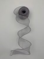 (Копія)Стрічка з органзи сіро-фіолетова 4 см х 9 м - Бавовняні стрічки