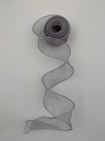 (Копія)Стрічка з органзи сіро-фіолетова 4 см х 9 м - Бавовняні стрічки