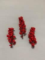 Штучні ягідки без стебла червоні 12 см. N05-12. - Штучні ягоди та плоди