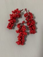 Штучні ягідки без стебла червоні 12 см. N05-12. - Штучні ягоди та плоди
