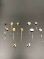 Основа для прикрас ручної роботи "сито", ЗОЛОТО, шпилька з заглушкою - Букети, бутоньєрки, набори для творчості