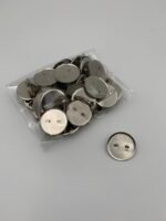 Основа кругла зі шпилькою, металева, срібна, діаметр 25 мм - Букети, бутоньєрки, набори для творчості