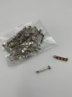 Основа, Єврошпилька з фіксатором, металева, срібна 25 мм ПРЕМІУМ ЯКІСТЬ. - Букети, бутоньєрки, набори для творчості