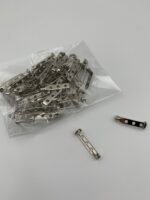 Основа, Єврошпилька з фіксатором, металева, срібна 25 мм ПРЕМІУМ ЯКІСТЬ. - Букети, бутоньєрки, набори для творчості