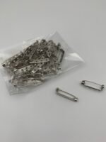 Основа, Єврошпилька з фіксатором, металева, срібна 25 мм ПРЕМІУМ ЯКІСТЬ. - Букети, бутоньєрки, набори для творчості