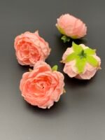 Голівка рози Остін, штучна, рожева 5 см - Штучні квіти