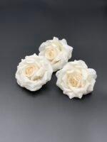 Голівка рози, штучна, біла 8 см - Штучні квіти