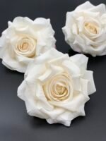 Голівка рози, штучна, біла 8 см - Штучні квіти
