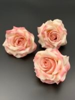 Голівка рози, штучна, біло-рожева 8 см - Штучні квіти