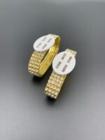 Основа для бутоньєрки на руку браслет золото зі стразами - Основа для рукоділля