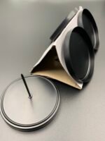 Підсвічник чорний 8 см з бортиками 1 см - Інструменти, дріт, силікон та засоби для збереження рослин