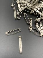 Основа, Єврошпилька з фіксатором, металева, срібна 32 мм - Основа для рукоділля