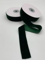 Стрічка зі штучного оксамиту Смарагдова 2,5 см/9 м - Оксамитові стрічки