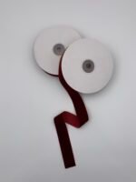 Стрічка зі штучного оксамиту Бордова 2,5 см/9 м - Оксамитові стрічки