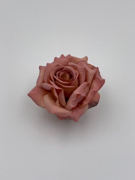 Голівка рози, штучна, рожева антична 8 см - Штучні квіти