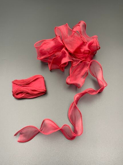 Стрічка з органзи бордова 4 см х 2.2 м - Стрічки для флористики і декору