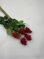 Роза бутон на стеблі, штучна, червона - Штучні квіти