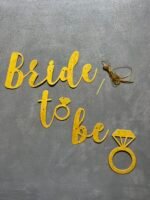 Гірлянда "Bride to be" гліттерна, золото - Дівич вечір