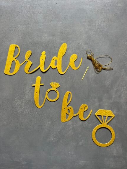 Гірлянда "Bride to be" гліттерна, золото - Дівич вечір