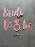 Гірлянда "Bride to be" гліттерна, рожева - Дівич вечір