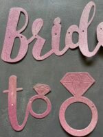 Гірлянда "Bride to be" гліттерна, рожева - Дівич вечір