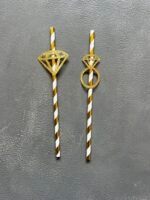 ТРУБОЧКИ "GOLD WHITE" з топерами 6 шт - Дівич вечір