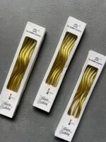 Свічки хвилясті золото 6 шт - Свічки для торта