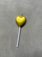 Свічка Серце Золото 1 шт - Свічки для торта